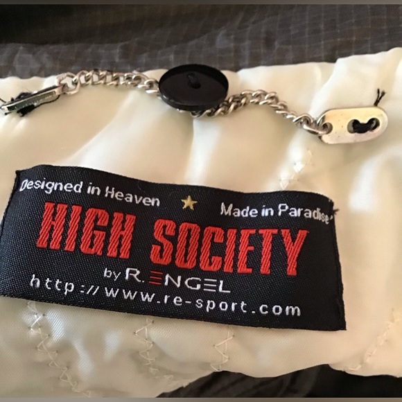 High Society gray Jacket  with zippered pockets size medium - Picture 7 of 8